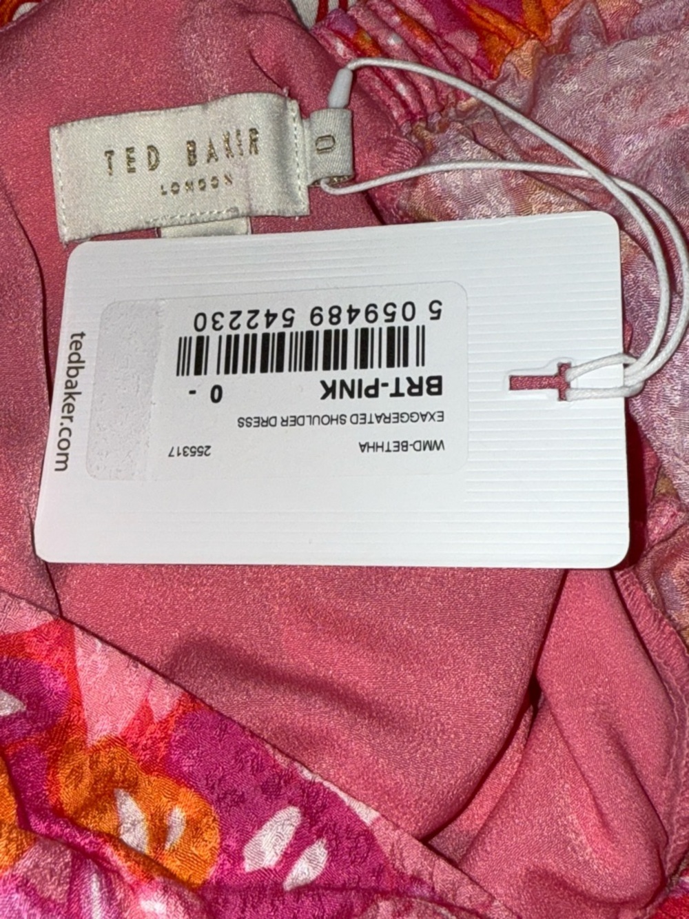 Ted Baker Pink Floral Shift Dress - Picture 3 of 5